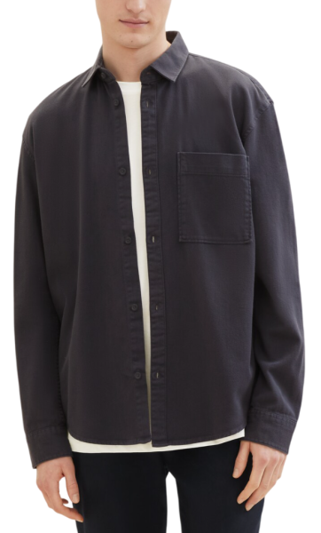 Рубашка с длинным рукавом мужская / Серый / 50