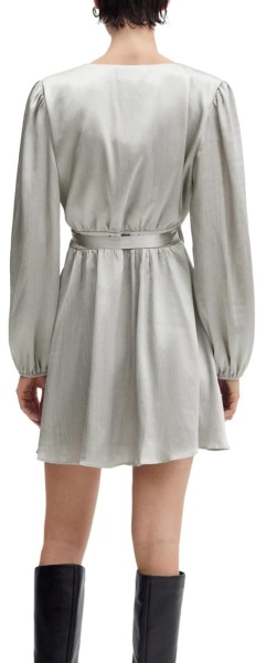 Платье с запахом женское / Серебряный / 52