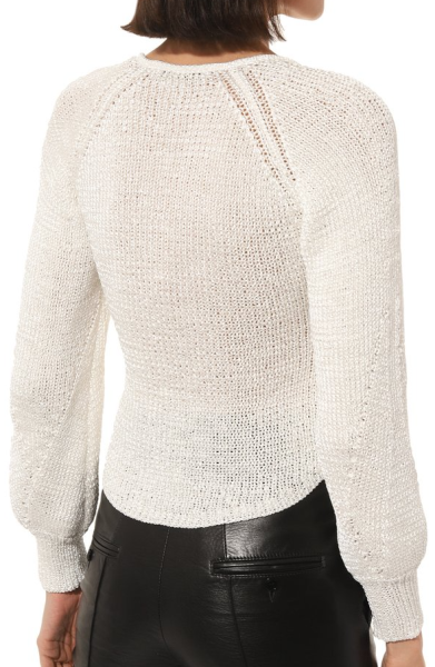 Пуловер приталенного кроя женский / Белый / 44