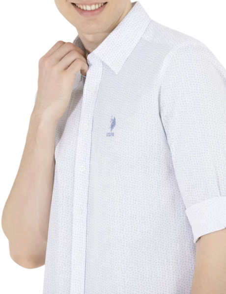 Рубашка с длинным рукавом мужская / Синий / 44