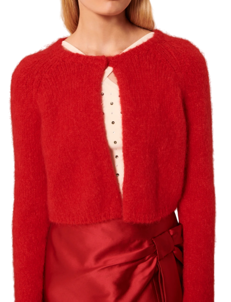 Кардиган укороченный женский / Красный / 42