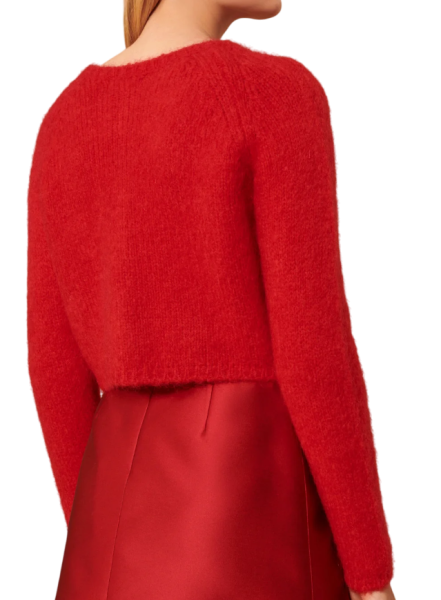 Кардиган укороченный женский / Красный / 42