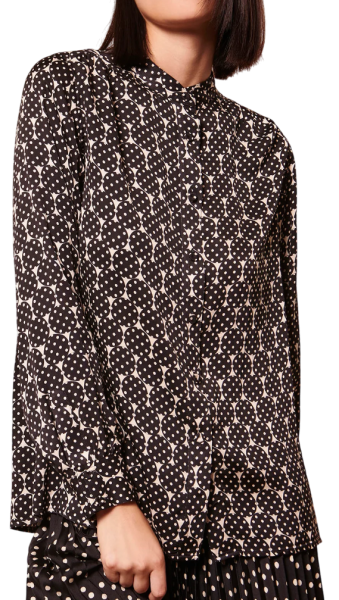 Блузка из вискозы женская / Черный / 42