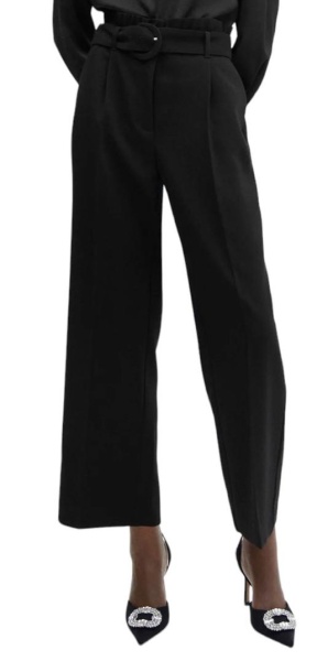 Брюки с поясом женские / Черный / 46