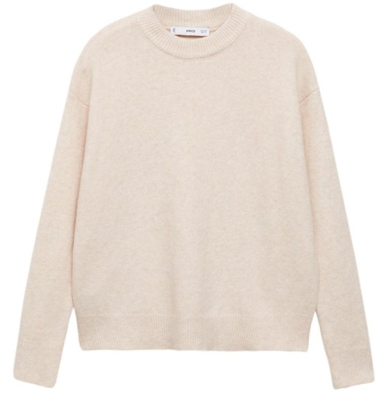 Джемпер с круглым вырезом женский / Бежевый / 46