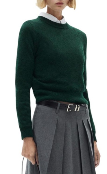 Джемпер однотонный женский / Зеленый / 42