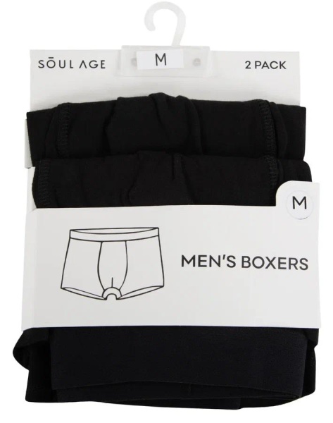 Набор мужских трусов, 2 шт / Черный / 48