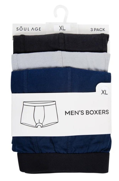 Набор мужских трусов, 3 шт / Серый / 54