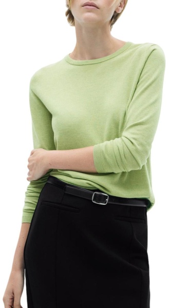 Джемпер с круглым вырезом женский / Зеленый / 42