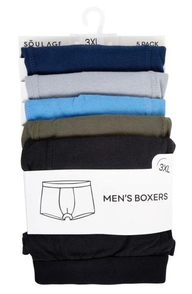 Набор мужских трусов, 5 шт / Синий / 48