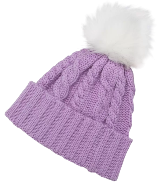 Шапка из шерсти женская / Фиолетовый / ONE SIZE