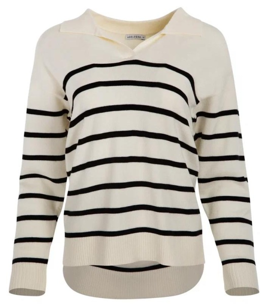 Джемпер в полоску женский / Молочный / 44