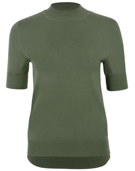 Джемпер с коротким рукавом женский / Зеленый / 44