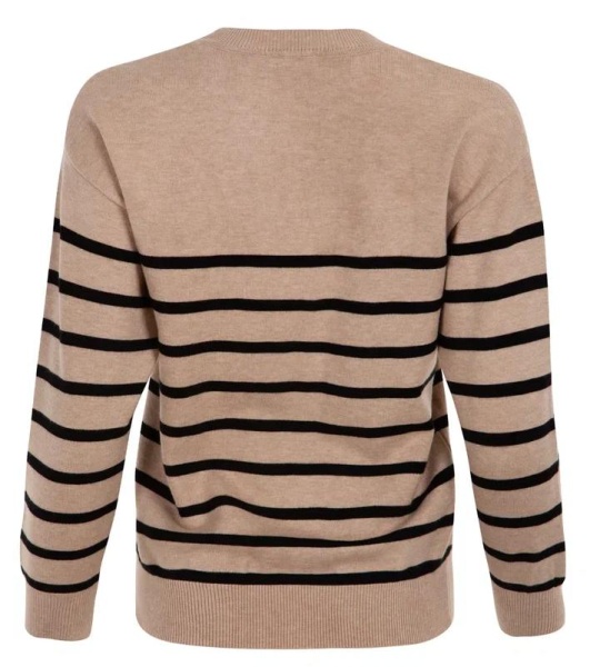 Джемпер в полоску женский / Бежевый / 44