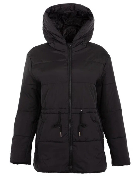Куртка с капюшоном женская / Черный / 48