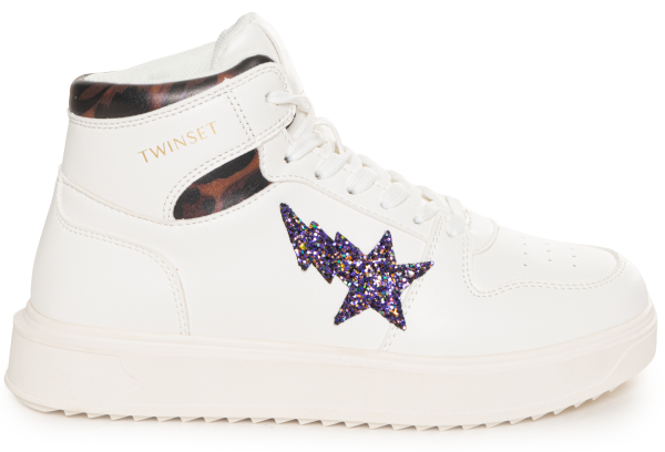 Кеды высокие из кожи женские / Белый / 35