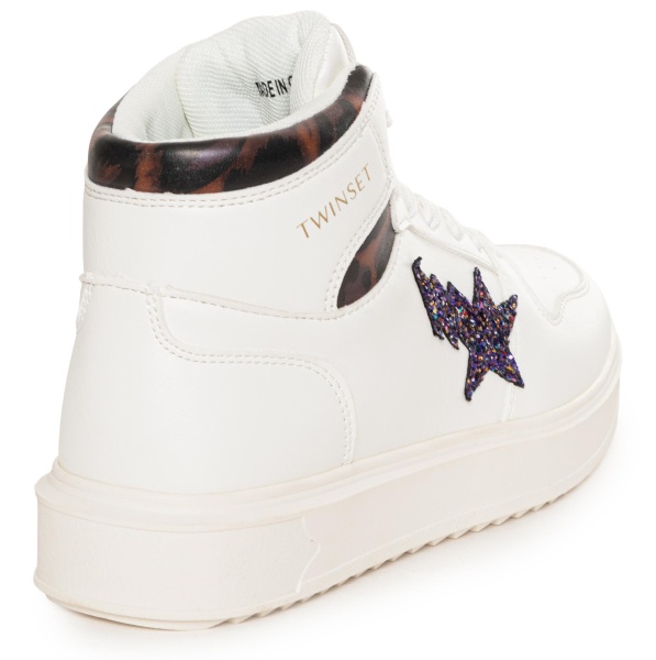 Кеды высокие из кожи женские / Белый / 35