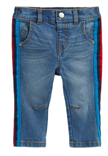 Джинсы с лампасами детские / Синий / 104