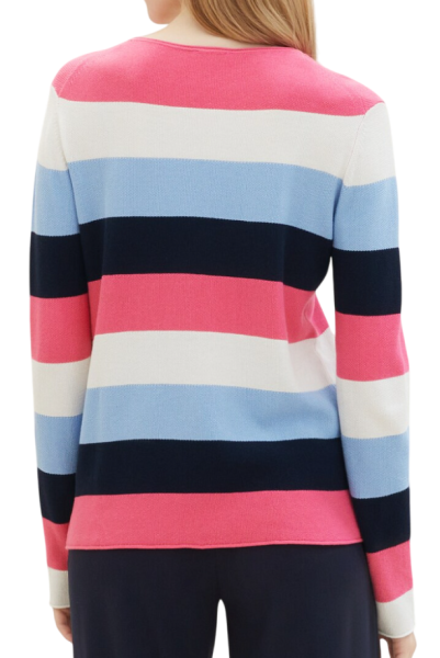 Джемпер в полоску женский / Розовый / 44