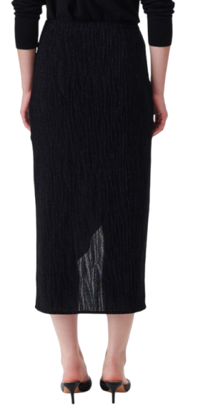 Юбка с разрезом женская / Черный / 42