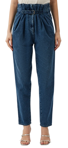 Джинсы из хлопка женские / Синий / 40