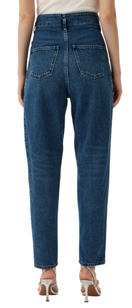 Джинсы из хлопка женские / Синий / 40