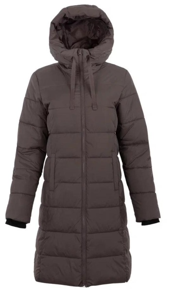 Пальто с капюшоном женское / Серый / 44