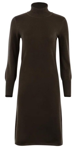 Платье с длинным рукавом женское / Зеленый / 44