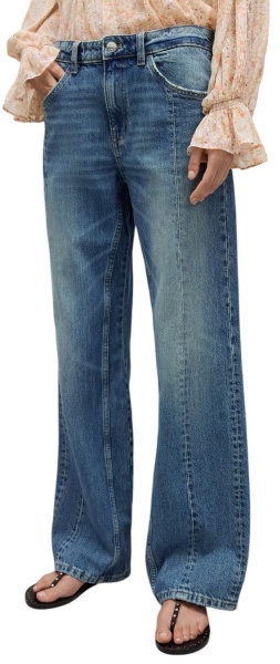 Джинсы прямого кроя женские / Синий / 52