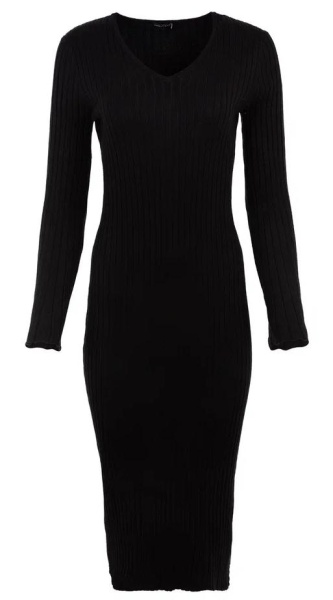 Платье миди женское / Черный / 44