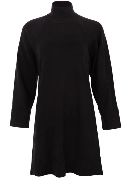 Платье с длинным рукавом женское / Черный / 52