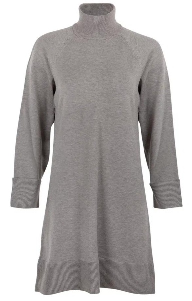 Платье с длинным рукавом женское / Серый / 44