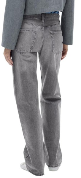 Джинсы прямого кроя женские / Серый / 48