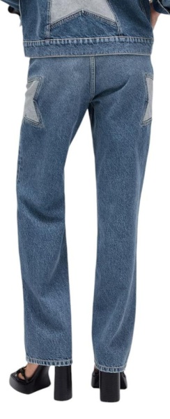 Джинсы с принтом женские / Синий / 38