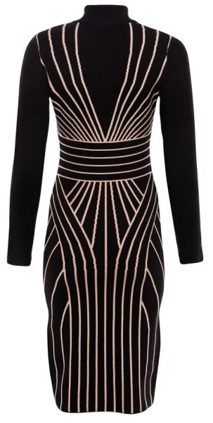 Платье миди женское / Черный / 50