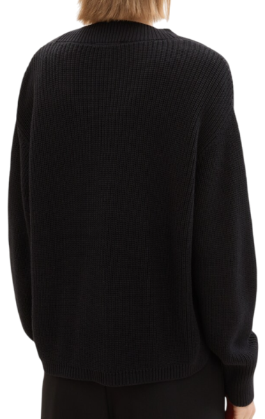 Кардиган прямого кроя женский / Черный / 46