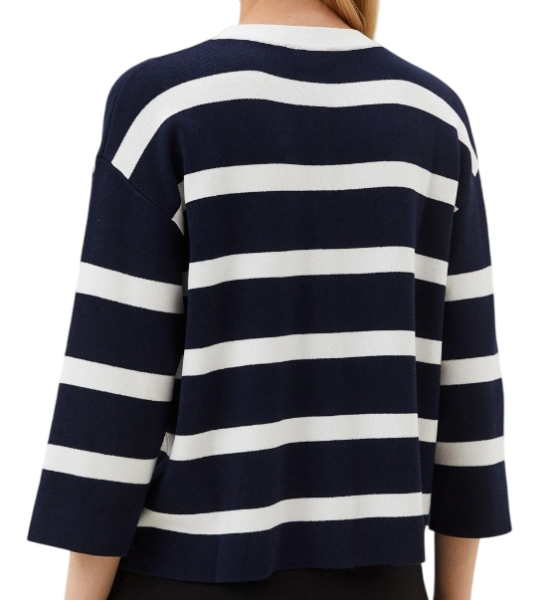 Кардиган в полоску женский / Синий / 42