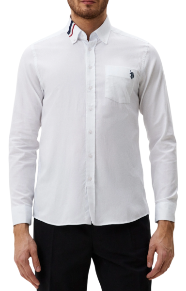 Рубашка с длинным рукавом мужская / Белый / 50