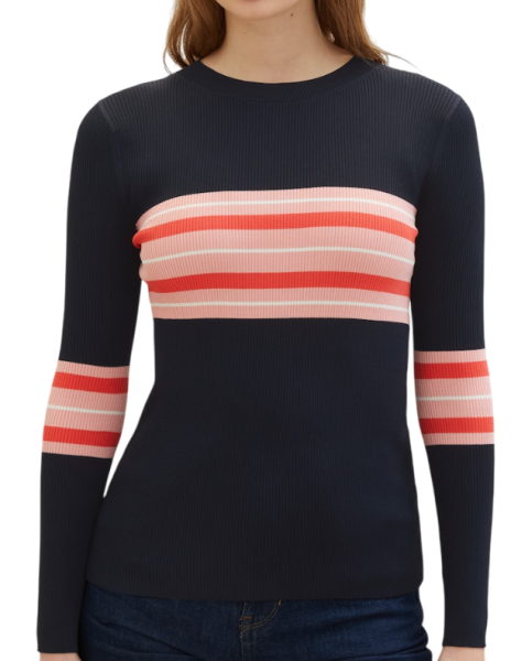 Джемпер приталенного кроя женский / Тёмно-синий / 44