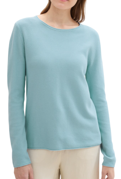 Джемпер прямого кроя женский / Бирюзовый / 48