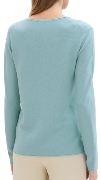 Джемпер прямого кроя женский / Бирюзовый / 48