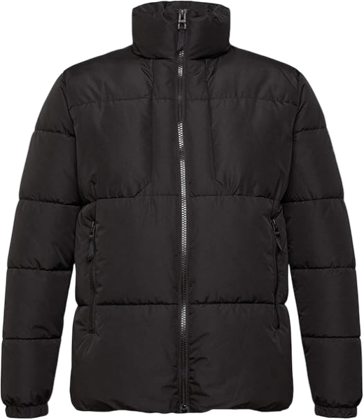 Куртка с воротником мужская / Черный / 52