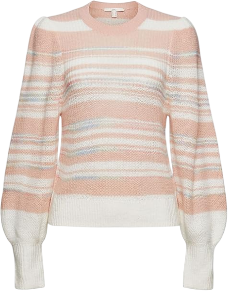 Пуловер в полоску женский / Бежевый / 46