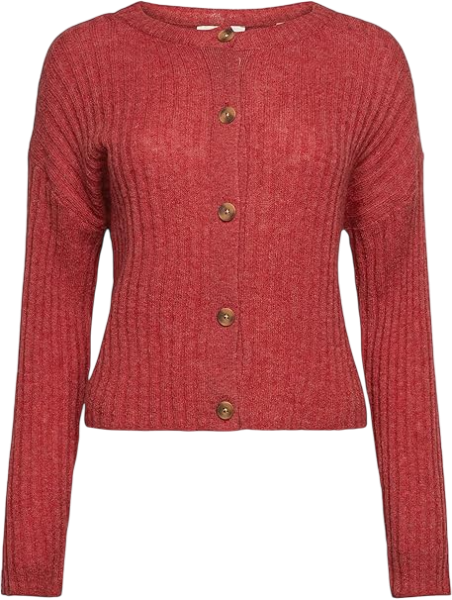 Кардиган прямого кроя женский / Коралловый / 50