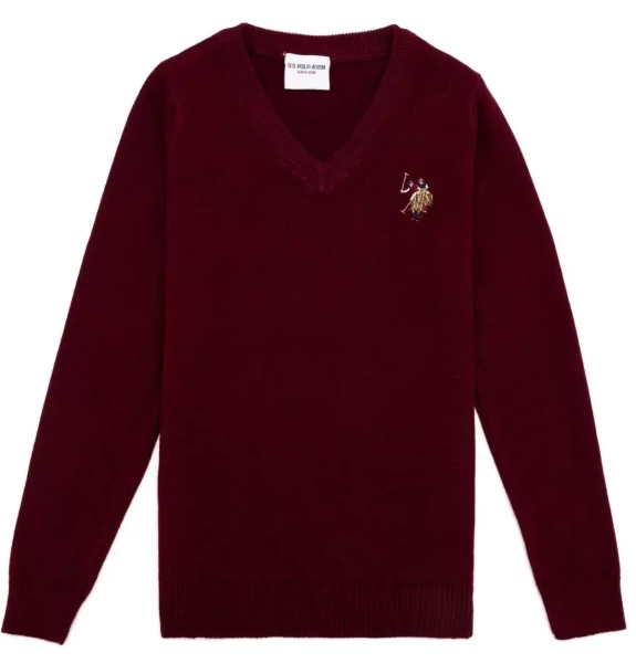 Джемпер с логотипом для мальчика / Бордовый / 110