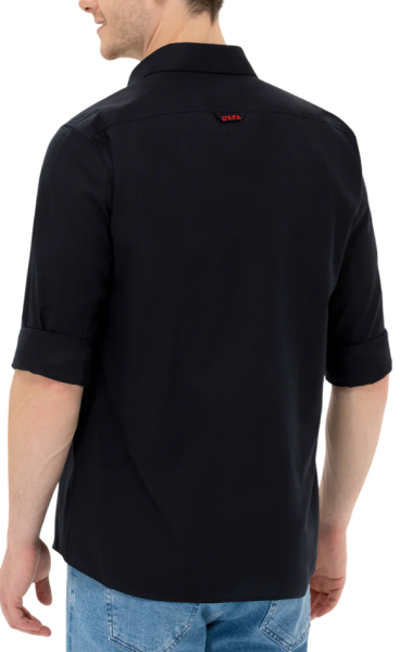 Рубашка с длинным рукавом мужская / Синий / 44