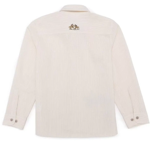 Рубашка с принтом для мальчика / Бежевый / 146