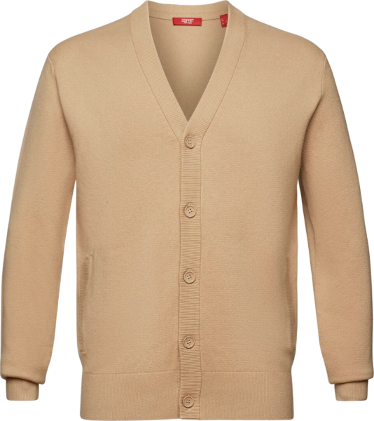 Кардиган прямого кроя мужской / Бежевый / 48