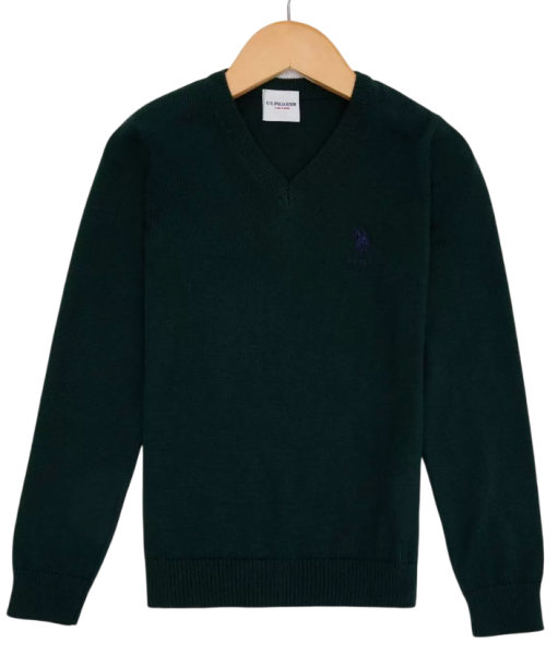 Пуловер с логотипом для мальчика / Хаки / 158