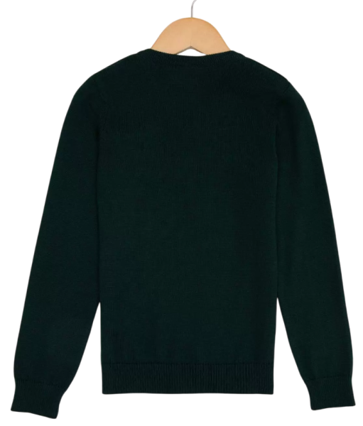 Пуловер с логотипом для мальчика / Хаки / 158